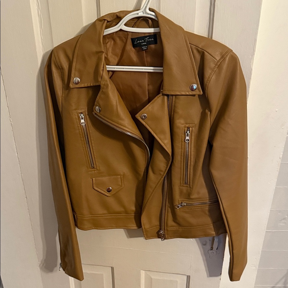Women's Tan Leather Jacket